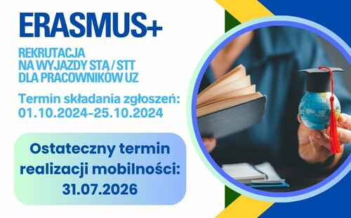 Rekrutacja na wyjazdy pracowników STA/STT w ramach programu Erasmus+